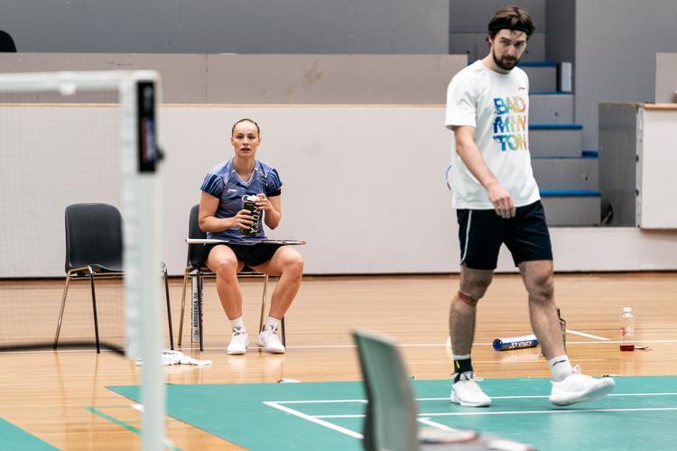 Mathias Christiansen ses her sammen med sin doublemakker Alexandra Bøje for et år siden. Parret var kvalificeret til OL, men trækker sig på grund af Christianens rod i indberetninger af whereabouts. Foto: Rasmus Flindt Pedersen/Ekstra Bladet