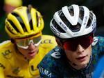  Jonas Vingegaard kørte kontra på et angreb fra Remco Evenepoel og kun Tadej Pogacar kunne følge danskeren, der dog måtte se sig slået af den suveræne slovener.  Foto: Stephane Mahe/Ritzau Scanpix