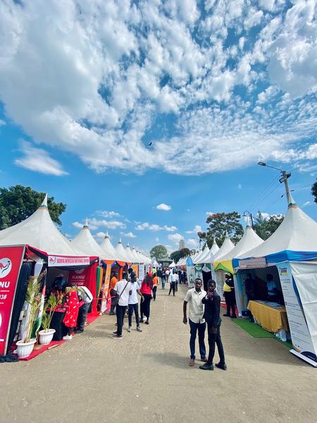 Sådan tog Uhuru Park sig ud, da People Dialogue Festival fyldte området med liv og samtaler. Foto: Janne Andersen/Udenrigsministeriet