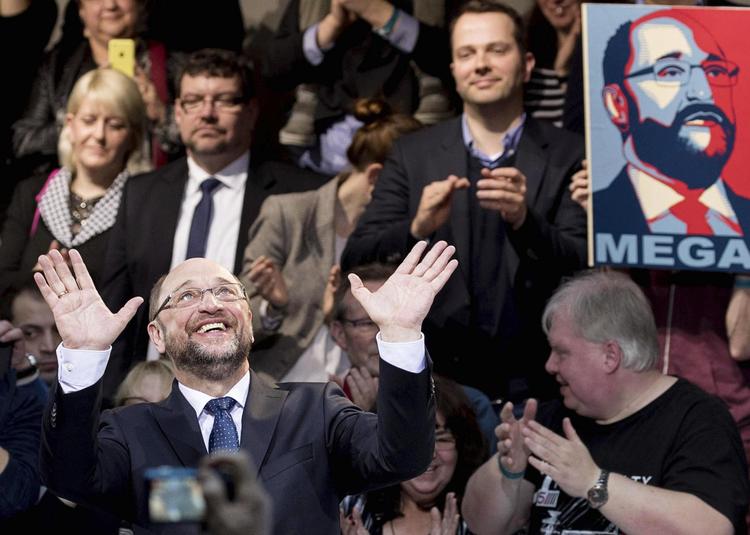 FRELSEREN. Martin Schulz, der er modtaget som en redningsmand i SPD, vil sætte fokus på fattigdom og ulighed i valgkampen. 