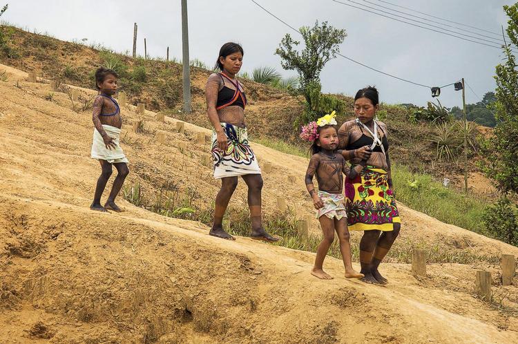 Mange indbyggere forlod den indianske landsby Jurubia på Colombias nordlige Stillehavskyst under borgerkrigen mellem Farc og landets regering. De fleste er nu vendt hjem og håber, de kan opbygge en fredelig tilværelse og leve af jagt og fiskeri. 