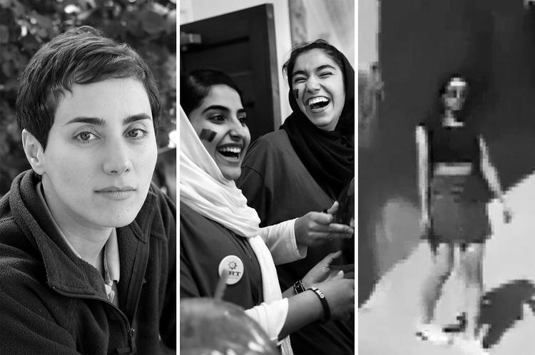 Symboler. En iransk matematiker, afghanske robottøser og en lårkort kvinde har på hver deres måde udfordret religiøse og politiske dogmer. Foto: AP 