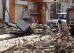 Et jordskælv med en størrelse på 8,1 ramte fredag morgen dansk tid i Stillehavet ud for Chiapas i det sydlige Mexico. På billedet ses nogle af ødelæggelserne i byen Oaxaca inde i landet. 
