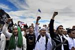 Stadsig flere støtter op om islamistiske organisationer i Indonesien som her ved en demonstration sidste år i hovedstaden Jakarta. 