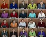 Kansler Merkel klæder sig i mange kulører, og hun får brug for hele paletten for at lede en regering, der er præget af stor lyst til at komme med meldinger i endnu flere retninger end farverne på kanslerens jakker. Markus Schreiber/AP