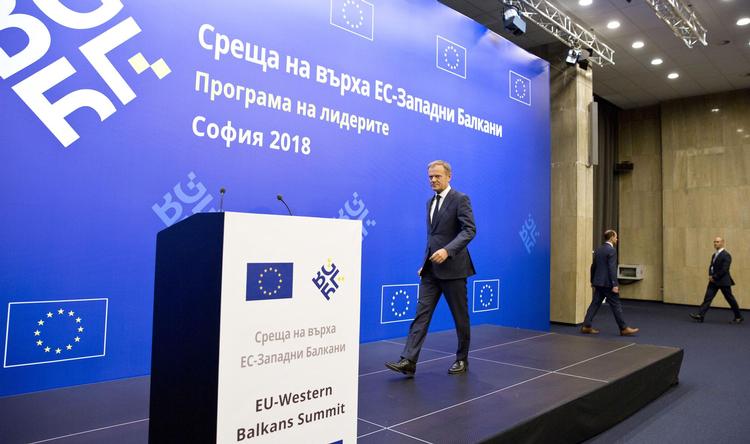»Med venner som Trump behøver vi ingen fjender«, sagde  EU-præsident Donald Tusk på topmødet  i Sofia. Virginia Mayo/AP
