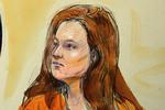 Maria Butina er fængslet i USA. Rusland kræver hende løsladt. Retstegning Dana Verkouteren