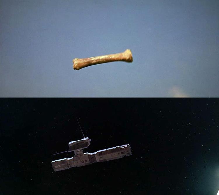 Et af verdens mest berømte klip i åbningen af Kubricks 'Rumrejse 2001. 