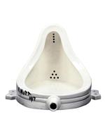 'Fontæne' fra 1917 var en del af Duchamps serie af kunstværker produceret af brugsgenstande. 