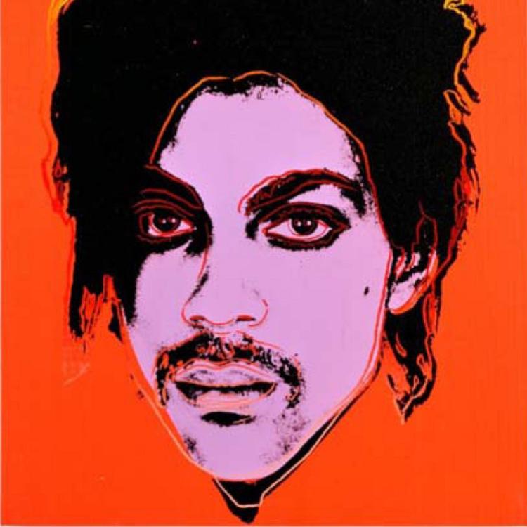 Pop art-kunstneren Andy Warhol i 1984 lavede et af sine berømte silketryk af musikeren Prince. 