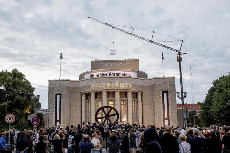 OST sign removed from Berlin Volksbuehne theatre