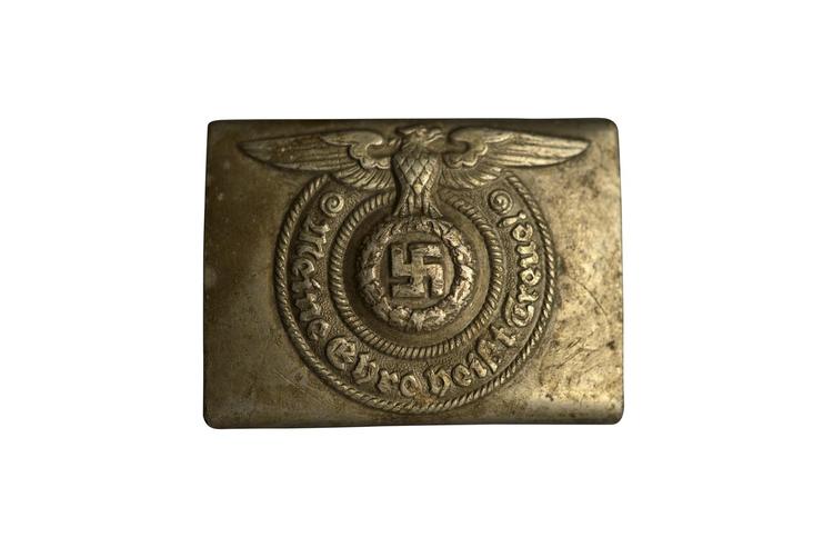 Bæltespændet blev båret af en tysk soldat fra de nazistiske elitestyrker i SS. 