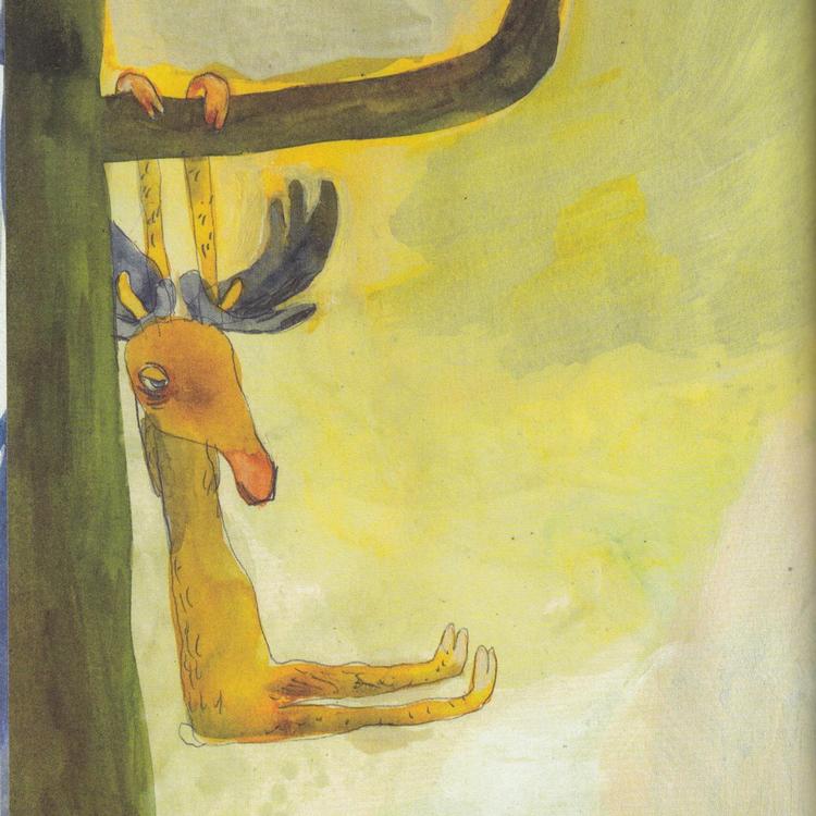 Der kom et træ forbi. Hvad gør man så, når man er i gang med et brætspil? Illustration: Hanne Kvist