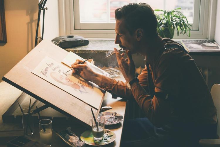 Den herostratisk berømte tegner kan nu også ses på MoMa.  Arkivfoto Josef Persson