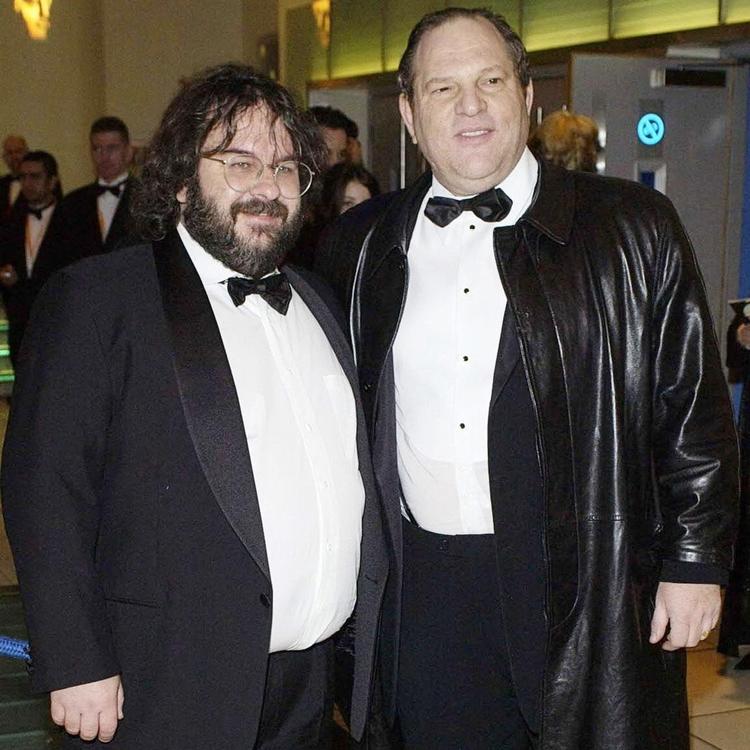 Harvey Weinstein sammen med instruktøren Peter Jackson, længe før anklagerne om seksuelle overgreb kom frem mod Weinstein.  