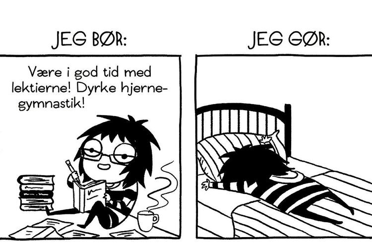 Alt det, man burde gøre, og så det lidt, man rent faktisk får gjort. Sarah Scribbles kender dilemmaet bedre end de fleste. Eller ligner hun bare folk, som de er flest? 