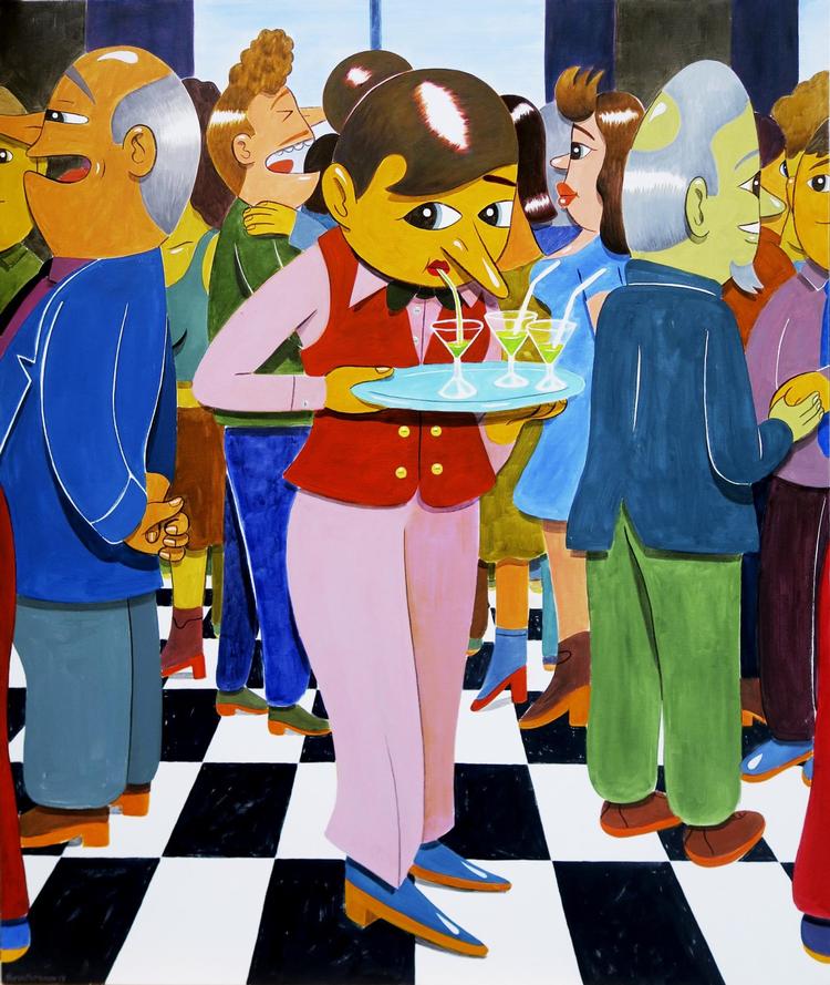 Ingen bliver gjort til grin i HuskMitNavns billeder. Hans solidaritet ligger hos servitricen, postbuddet, brandmanden, flaskesamleren, kustoden ... 