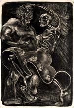 Litografiet 'Baile con la talaca' (1984) kan frem til 26. november ses på Blanton Museum of Art på University of Texas i Austin. 