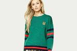 Det er striber som disse på en Forever 21-sweater, som Gucci mener minder for meget om deres design. Pr-foto Forever 21