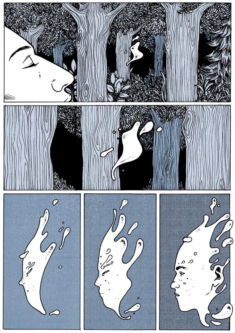 Nutiden, holdt i blåt, løber ligesom den røde fortid igennem ’Grus’ som to frekvenser, der står og dirrer op mod hinanden, men som ikke mødes før i bogens slutning. I samme stil jonglerer Anna Degnbol med det naturlige og det overnaturlige i sin historie om Mathilda, der efter flere års fravær vender tilbage til sin barndomsby. Og så begynder spændingen. 