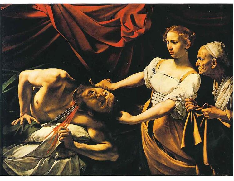 Det var Caravaggio, der opfandt Hollywood-lyssætningen, den dramatiske lyssætning, mener Hockney. Her ses Caravaggios ’Judit og Holofernes’ fra 1599. Illustration fra bogen 