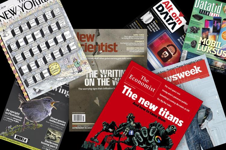 De fem mest udlånte magasiner via RB Digital var i 2017 The Economist, Alt om Data, Datatid, Amateur Photographer og New Scientist International. 