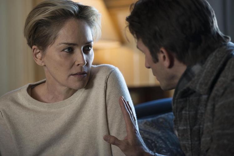 Sharon Stone ligner en figur i et computerspil i 'Mosaic'. 