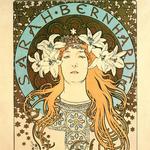 Alphonse Mucha, Plakat til La Plume, Sarah Bernhardt som Mélissinde i stykket 'Den ensomme prinsesse', 1897 