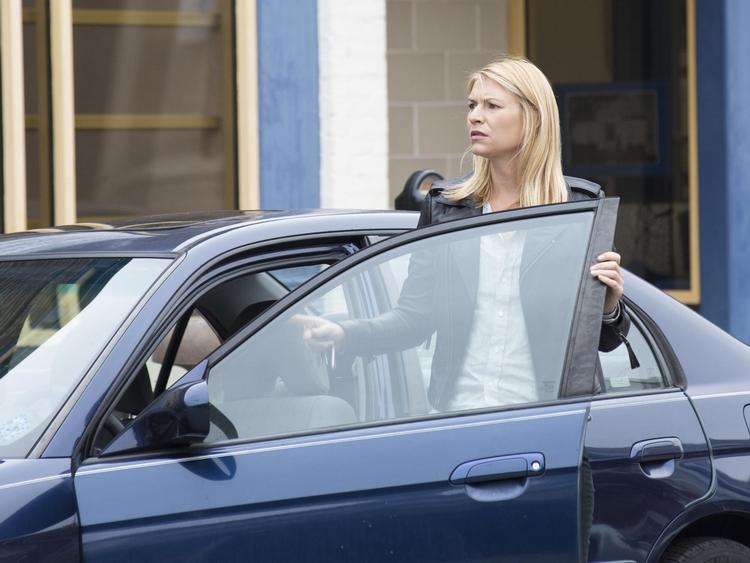 Claire Danes som Carrie i serien ’Homeland’, der begyndte fremragende, men her på syvende sæson er pumpet for højt op. Fox