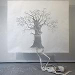 Måske er det syndefaldet, Peter Callesen skildrer i 'The Fall' fra 2008, hvor skelettet er i noget nær naturlig størrelse.   Peter Callesen