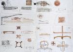 Allerede her i påsken kan publikum få et smugkig på Per Kirkebys overvejelser om malerier og, som skitsen her viser, overvejelser om hans  murstensskulpturer.   Museum Jorn