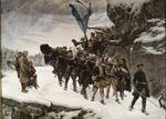 Gustaf Cederströms maleri af Karl XII's ligfærd. Nationalmuseum Sverige