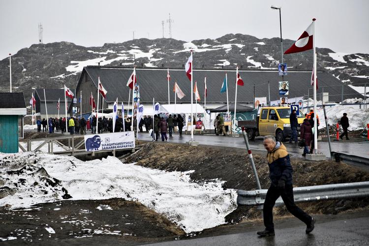 Valget på Grønland blev af de danske tv-stationer dækket med  udgangspunkt i Nuuk.  Foto: Louise Herrche Serup Foto: Louise Herrche Serup