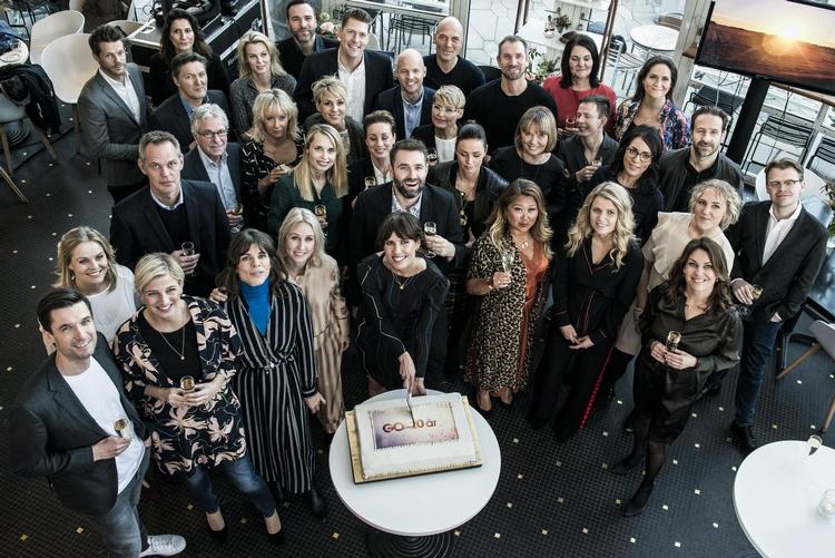 ’Go’ morgen Danmark’ har vækket danskerne blidt i årevis. Her er værterne samlet, da programmet i 2016 fyldte 20 år.  Arkivfoto: Linda Johansen Arkivfoto: Linda Johansen