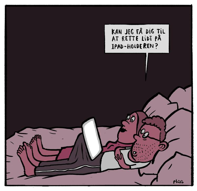 Uniformen signalerer, at vi bare skal slappe af, men kondomet ligger der i lommen i tilfælde af, at den helt fuldkommen afslappede og hyggelige situation skulle ændre karakter. Illustration:  Philip Ytournel 