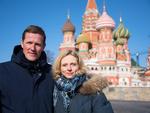 DR har i serien ’På udebane i Rusland' sendt Peter Møller med journalist Matilde Kimer til Rusland.  Lau Kræn Svensson