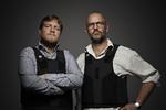 Mikkel Andersson (tv.) og Henrik Qvortrup er værter på Radio24syv-programmet ’Q&A’, der havde en voldtægtssag på programmet. Pr