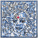 UBETITLET. Keith Harings portræt er fra 1984 og har ikke været set offentligt i 30 år. Foto: Keith Haring/The National Portrait Gallery
 