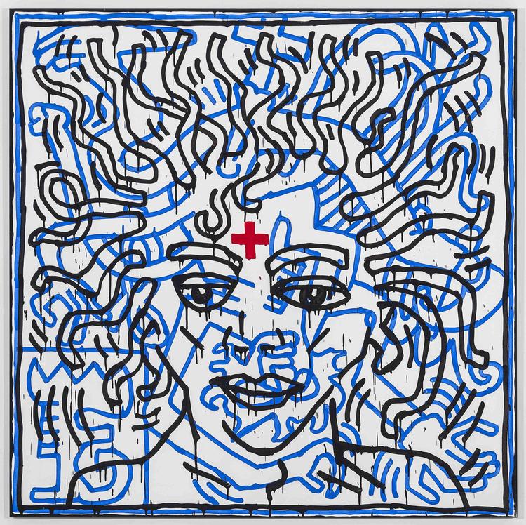 UBETITLET. Keith Harings portræt er fra 1984 og har ikke været set offentligt i 30 år. Foto: Keith Haring/The National Portrait Gallery
 