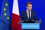 Emmanuel Macron før han blev valgt til Frankrigs præsident i maj 2017.   Upside Television