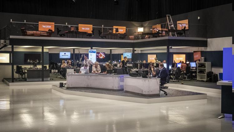 De danske kanaler kunne ikke hamle om med de svenske på valgaftenen. Anders Strömquist/SVT