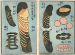 En oversigt over japansk sexlegetøj anno 1840'erne. 