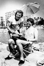 Ole Stephensen (th.) i 1986 med sin gamle makker Jarl Friis-Mikkelsen. Arkivfoto: Mogens Berger 