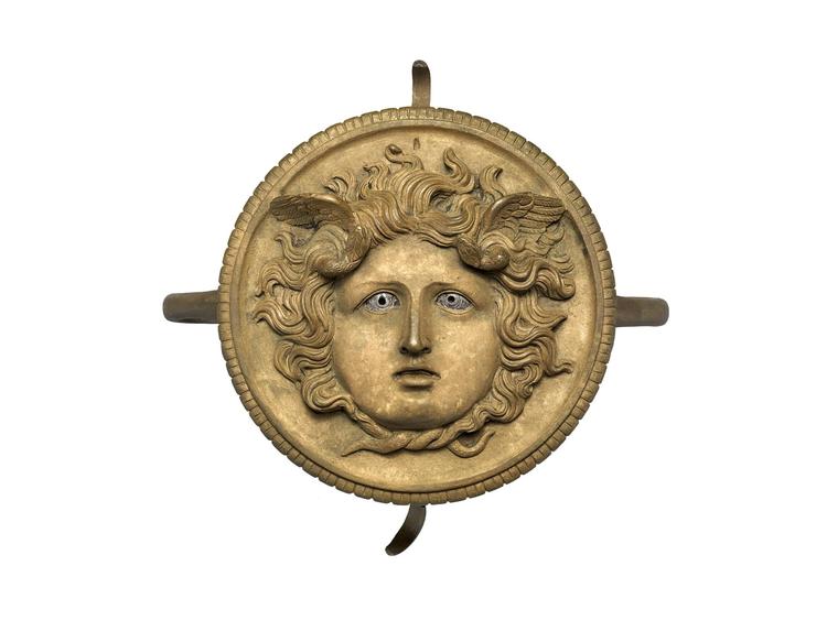 En afbildning af Medusa fra en stang fra en stridsvogn. Metropolitan Museum of Art, New York; Rogers Fund, 1918