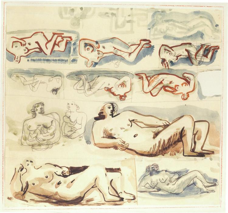 Henry Moore skitse fra 1920'erne. 