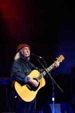 Den alderstegne David Crosbys vidunderlige vidtspændende tenor har stadig noget af fortidens glans. Jacob Ehrbahn/POLFOTO