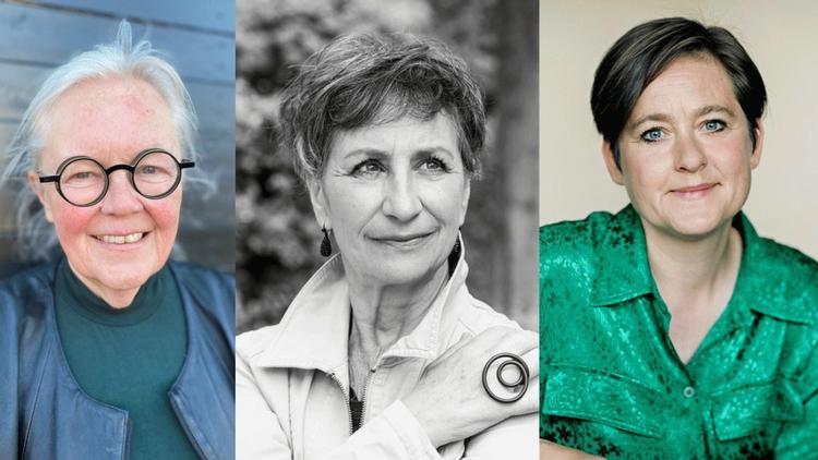 Sara Alfort modererer samtalen mellem lektor emeritus Karen Klitgaard og skuespiller og instruktør Pia Rosenbaum. 