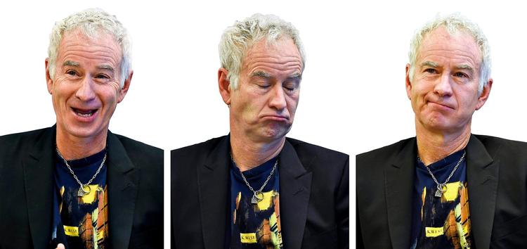 På tennisbanen var John McEnroe en temperamentsfyldt herre. Når han i dag siger sin mening i programmet ’Commissioner of Tennis’, lægger han ikke fingrene imellem: »Jeg tænker højt, hvad jeg selv ville have gjort i den givne situation«. Foto: Karin Törnblom / IBL Bildbyrå  