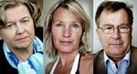 Må vi præsentere tre fremtrædende ministre, som læserne har haft under kærlig anagrambehandling: HHr. Brochen Brinthøne (tv.), SSir Tudehorn Ajlefersck og En Selesnerpe. 