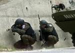 Macedonian soldiers come under fire from ethnic A